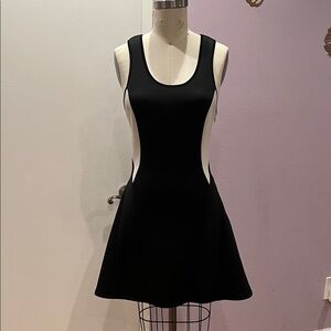 Material Girl Black and White Mini Dress